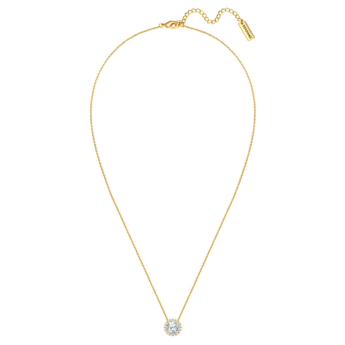 Kette mit Anhänger gelbgold Zirkonia weiß