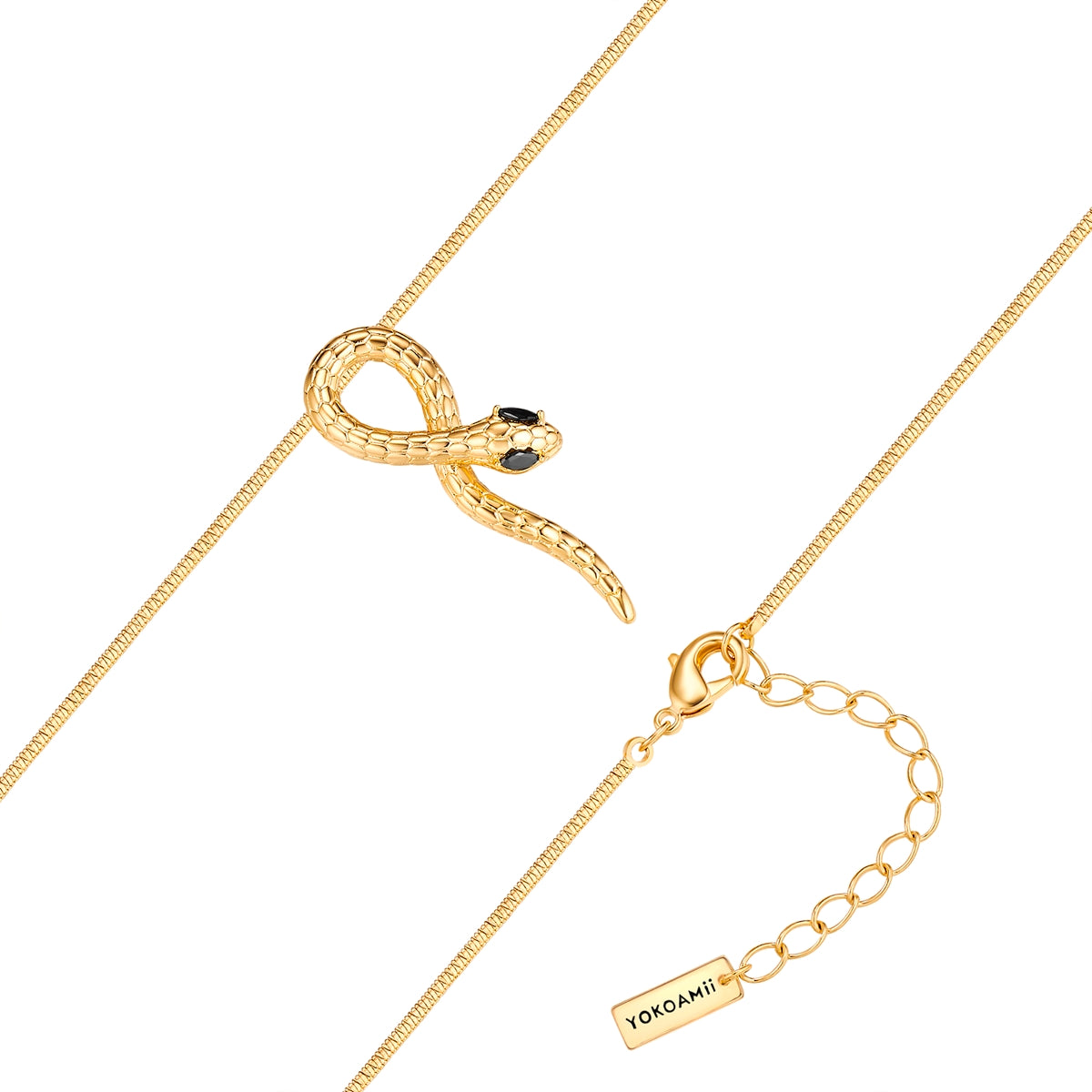 Kette mit Anhänger gelbgold Zirkonia schwarz